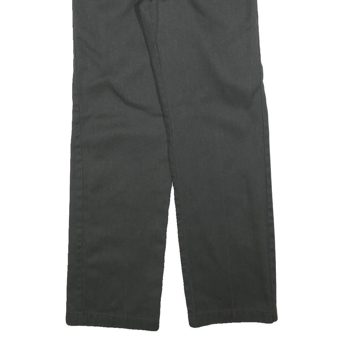 DICKIES Mens Cotton Blend Black Slim Straight Trousers W33 L32 Workwear