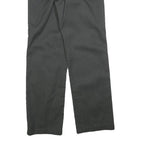 DICKIES Mens Cotton Blend Black Slim Straight Trousers W33 L32 Workwear