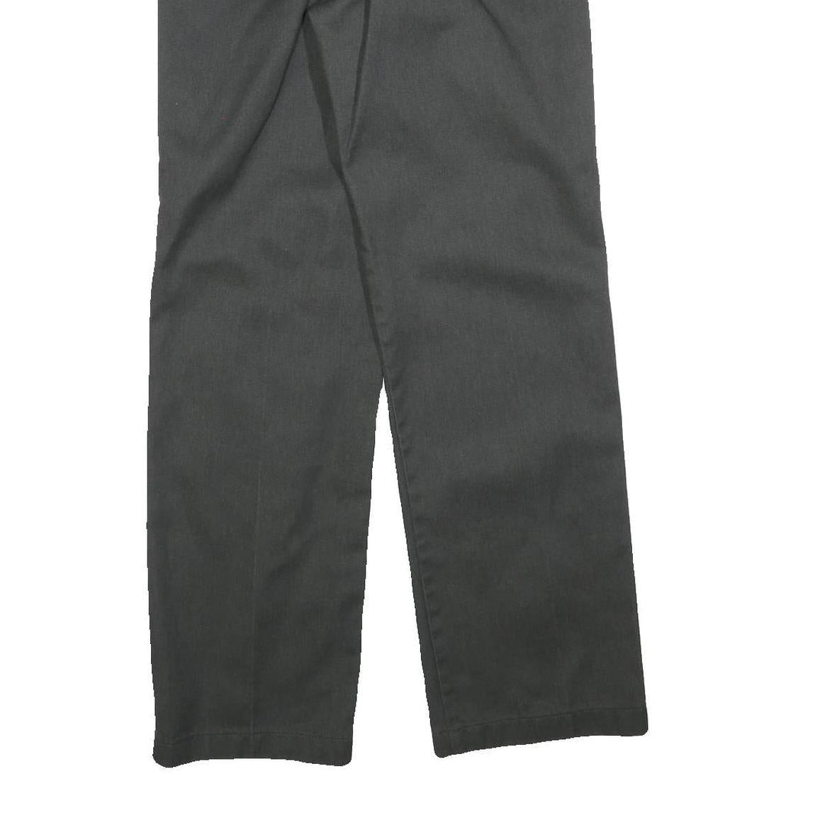 DICKIES Mens Cotton Blend Black Slim Straight Trousers W33 L32 Workwear