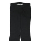 DICKIES Womens Cotton Blend Black Regular Fit Bootcut Trousers W33 L32