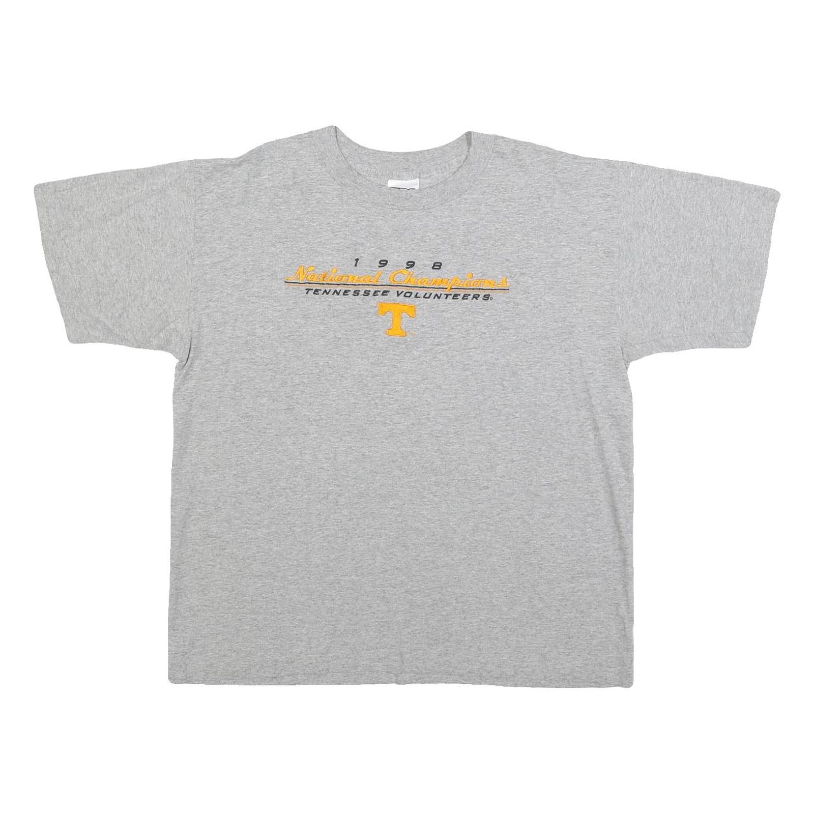 BIG BALL SPORTS Womens Grey Tennessee Volunteers Graphic T-Shirt L Short Sleeve