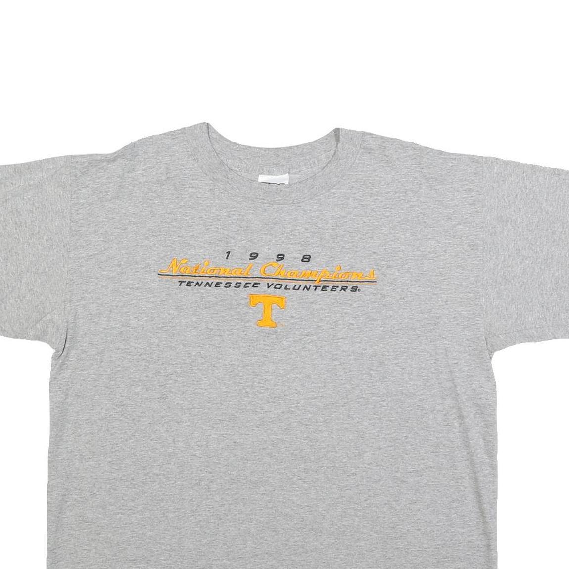 BIG BALL SPORTS Womens Grey Tennessee Volunteers Graphic T-Shirt L Short Sleeve