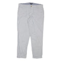 TOMMY HILFIGER Womens Cotton Blend Blue Slim Straight Trousers W31 L26 Casual