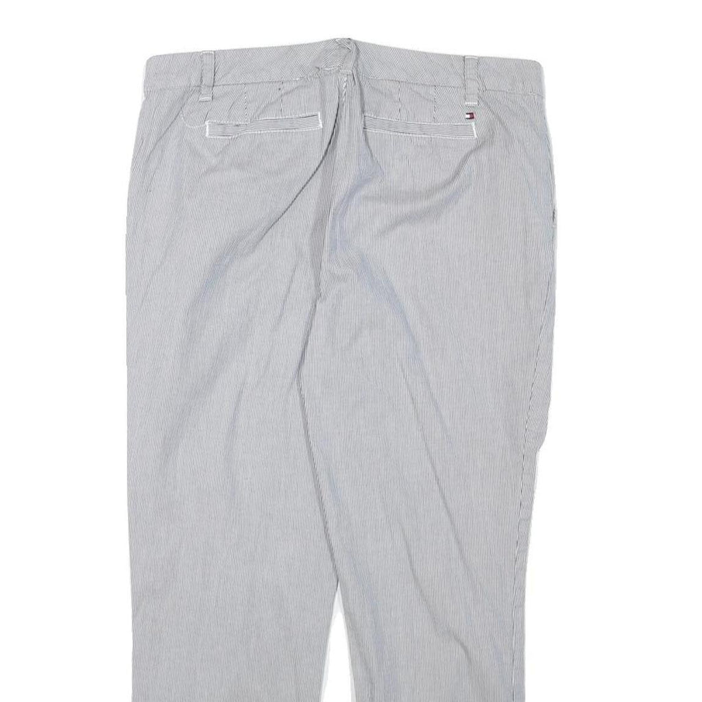 TOMMY HILFIGER Womens Cotton Blend Blue Slim Straight Trousers W31 L26 Casual