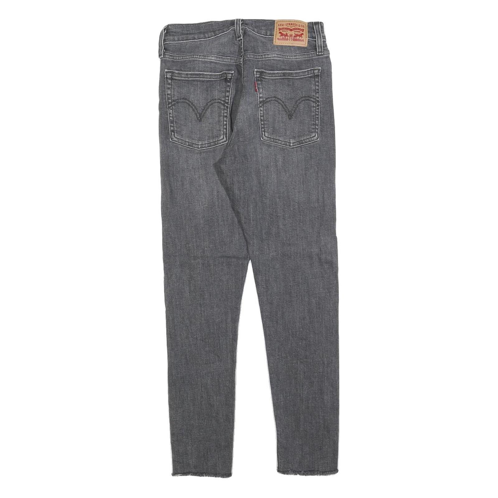 LEVI'S Womens Slim Grey Denim Slim Fit Skinny Cotton Blend W27 L27 Skinny Jeans