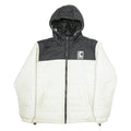 KARL KANI Mens Puffer Coat White Hooded M