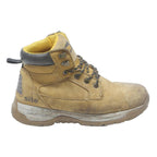SITE Mens Lace-Up Boots Tan Leather UK 9 Durable Work Ankle Style