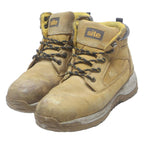 SITE Mens Lace-Up Boots Tan Leather UK 9 Durable Work Ankle Style
