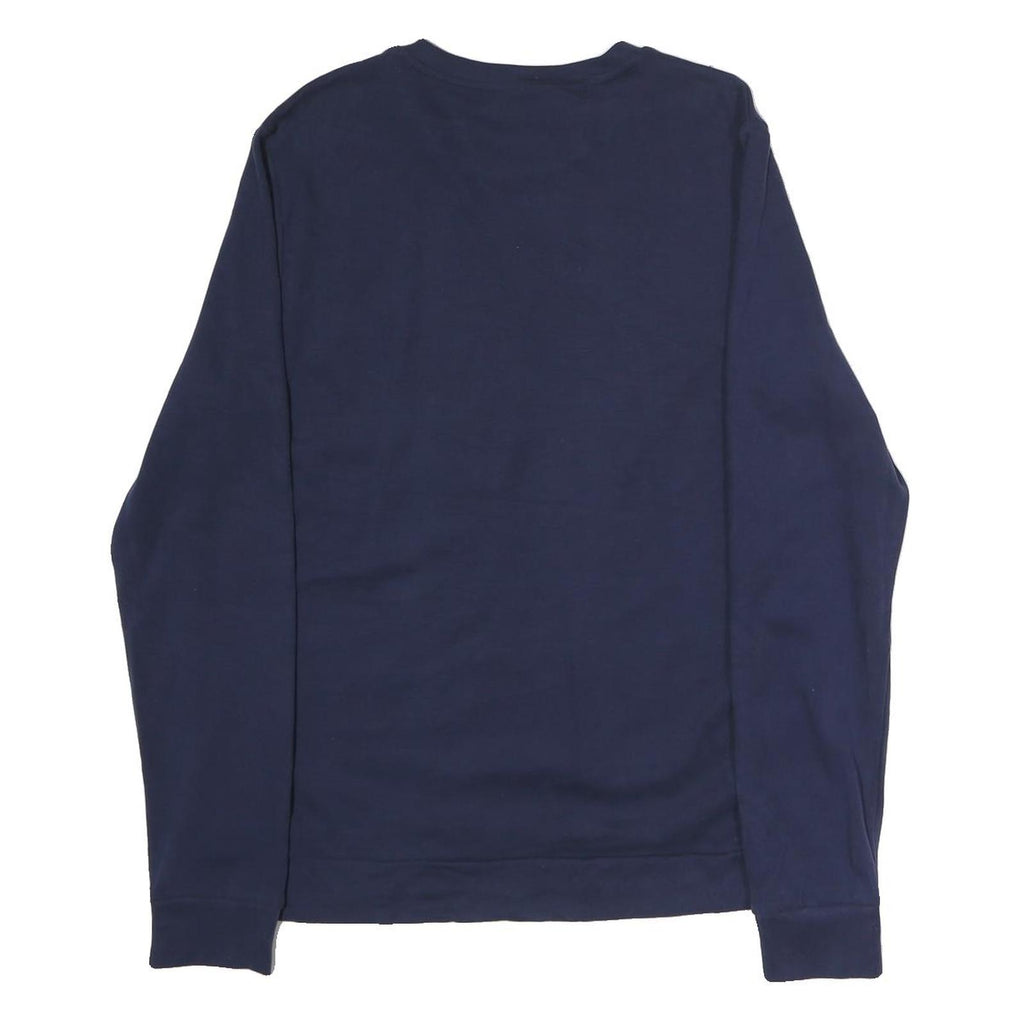 FILA Mens Navy Blue Cotton Crew Neck Sweatshirt M Classic Logo Pullover