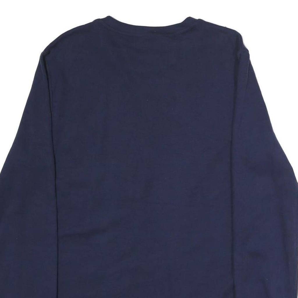 FILA Mens Navy Blue Cotton Crew Neck Sweatshirt M Classic Logo Pullover