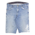 WRANGLER Mens Shorts Blue Casual L W36 Denim Cotton Blend Distressed