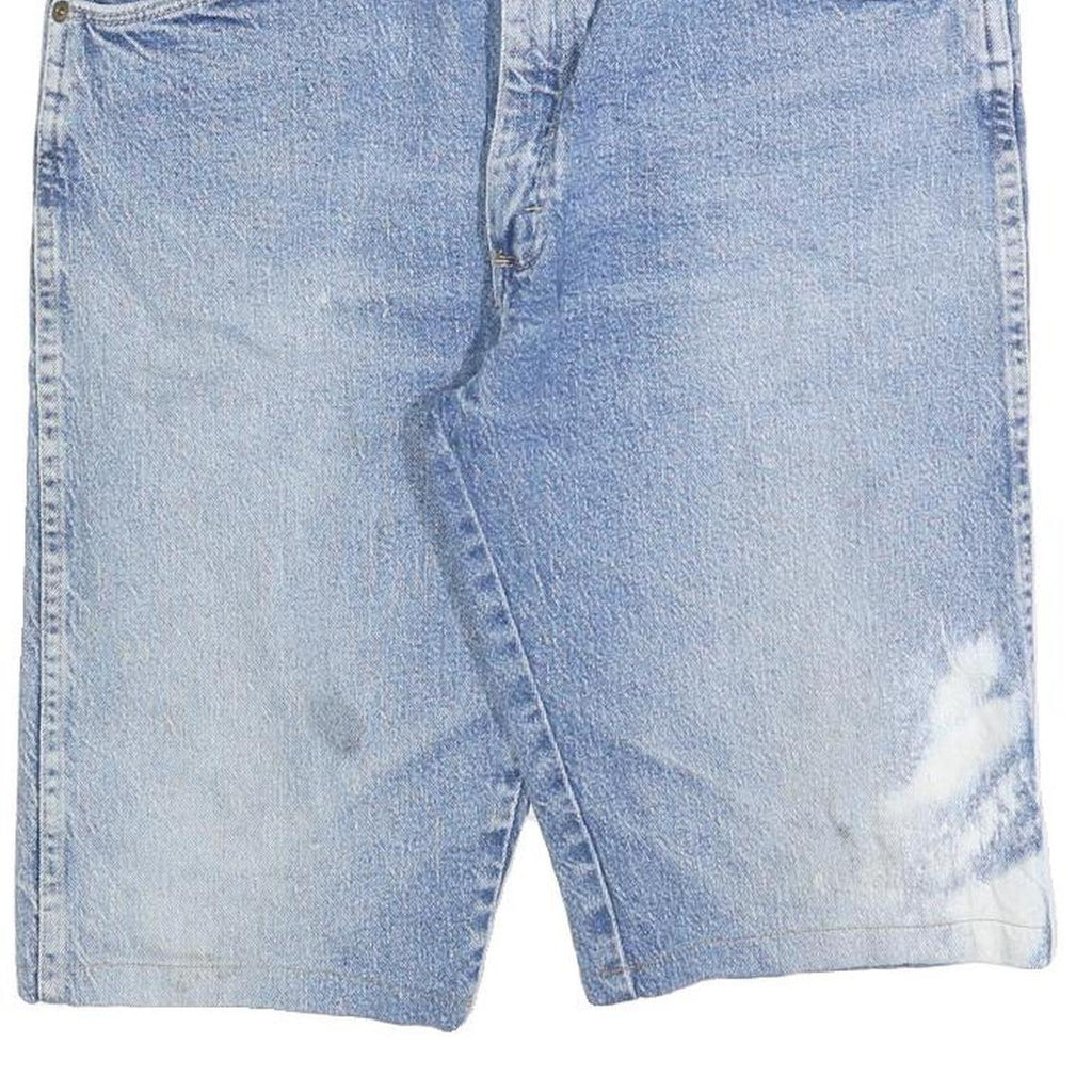WRANGLER Mens Shorts Blue Casual L W36 Denim Cotton Blend Distressed