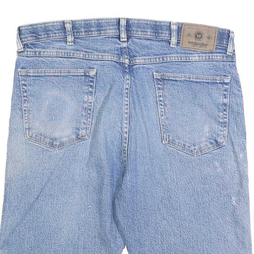WRANGLER Mens Shorts Blue Casual L W36 Denim Cotton Blend Distressed