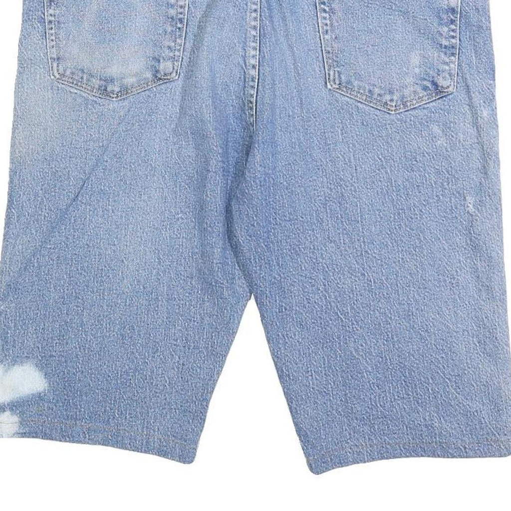 WRANGLER Mens Shorts Blue Casual L W36 Denim Cotton Blend Distressed