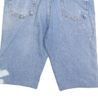WRANGLER Mens Shorts Blue Casual L W36 Denim Cotton Blend Distressed