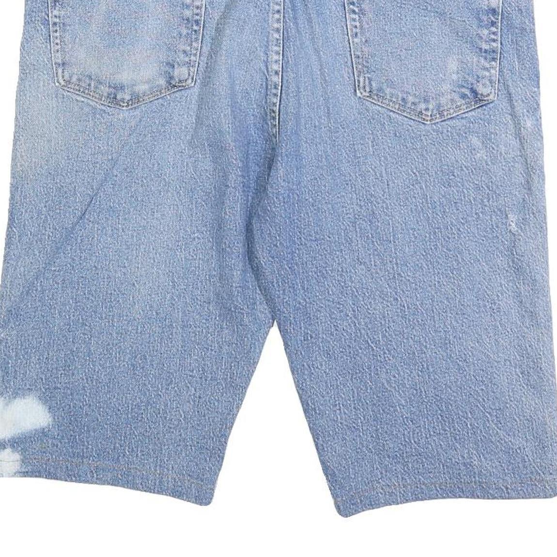 WRANGLER Mens Shorts Blue Casual L W36 Denim Cotton Blend Distressed