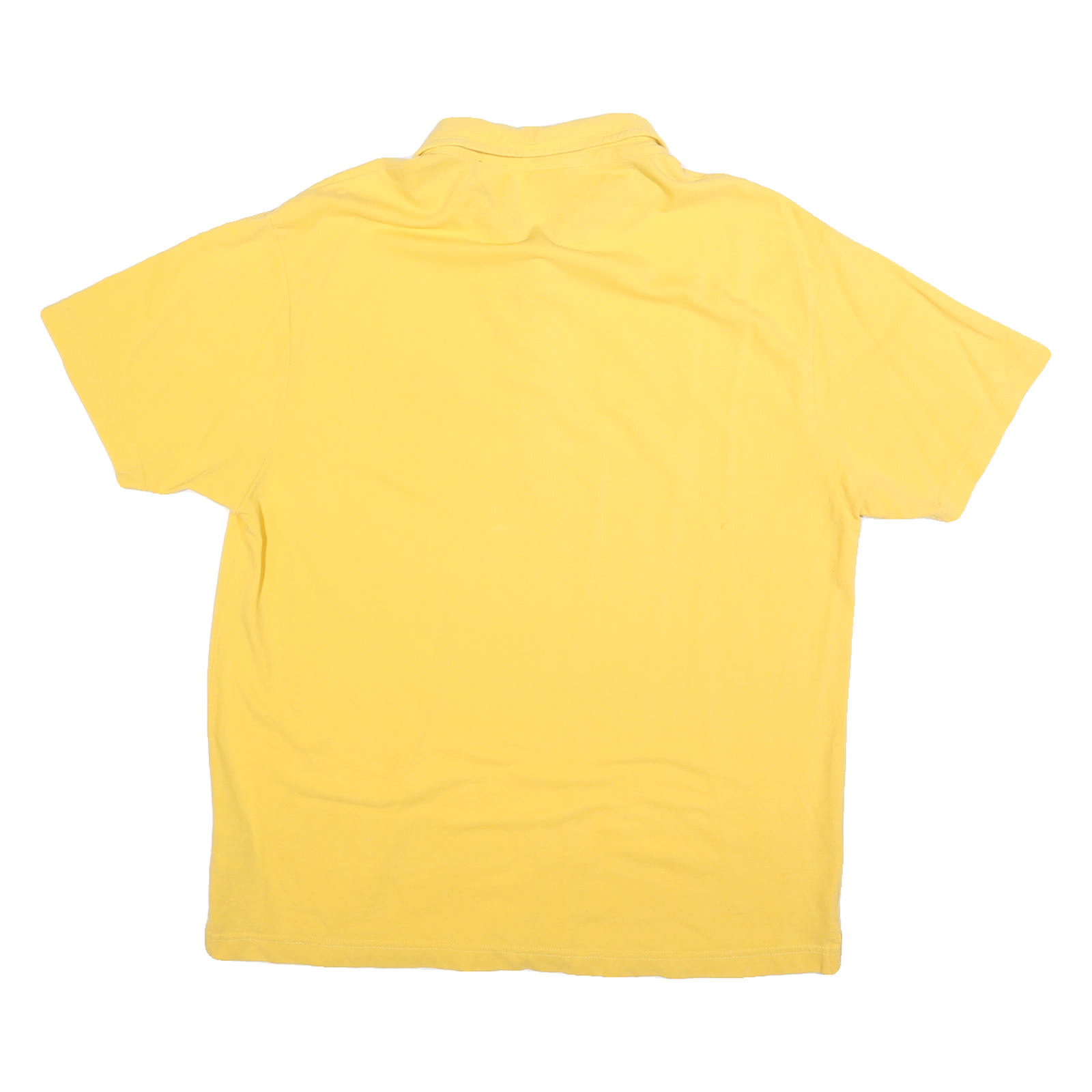 TOMMY JEANS Mens Yellow Polo Shirt XL Cotton Blend Short Sleeve Plain Casual