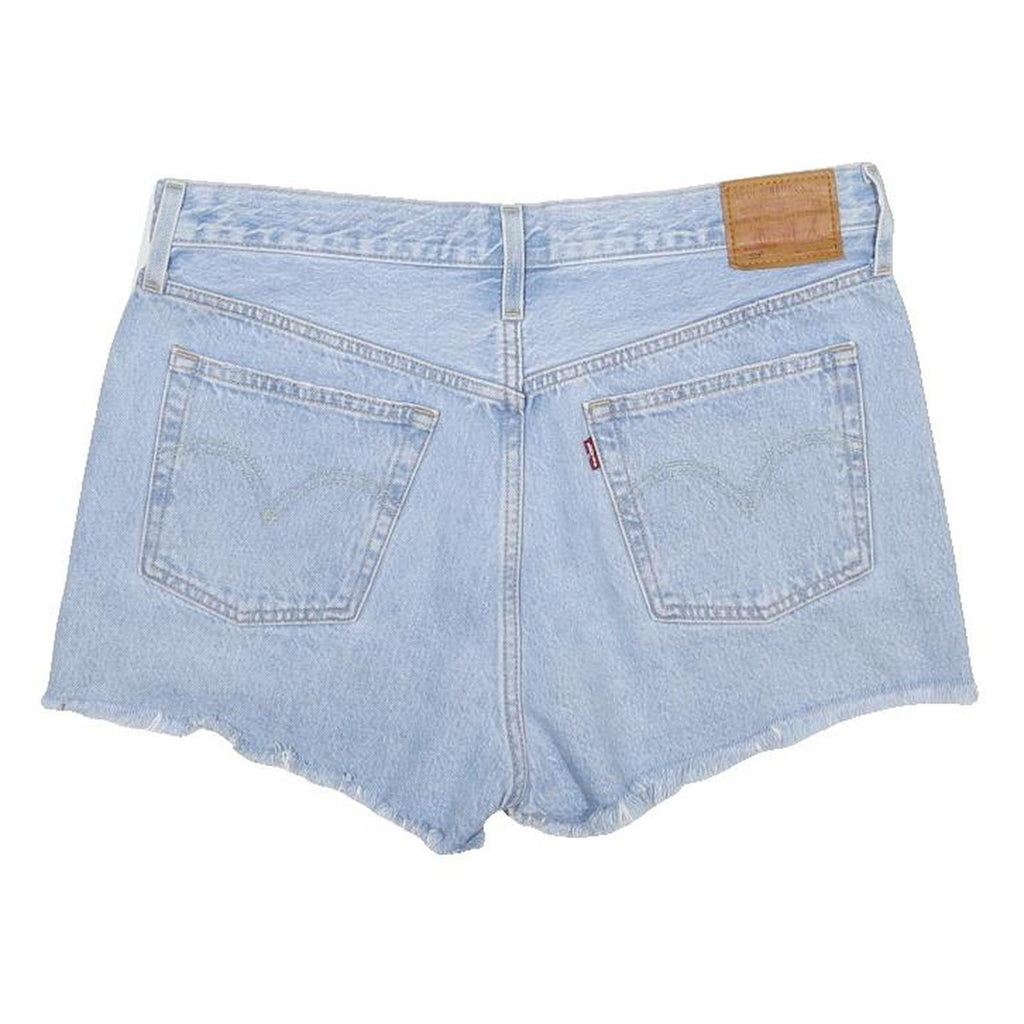 LEVI'S Womens Denim Blue Cut-Off Shorts L W34 Classic Casual Distressed