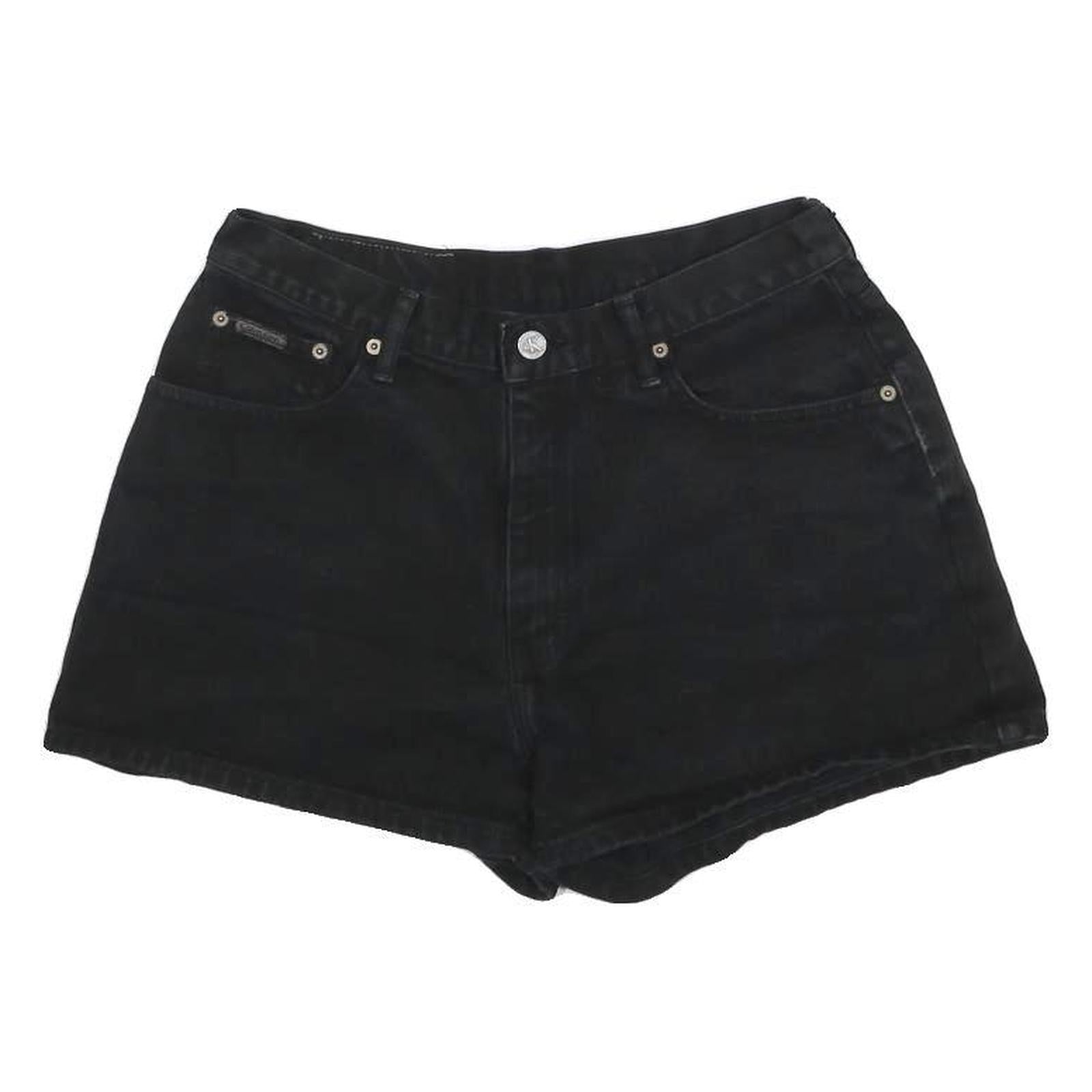 CALVIN KLEIN JEANS Womens Shorts Black Casual M W30 Denim Cotton Summer