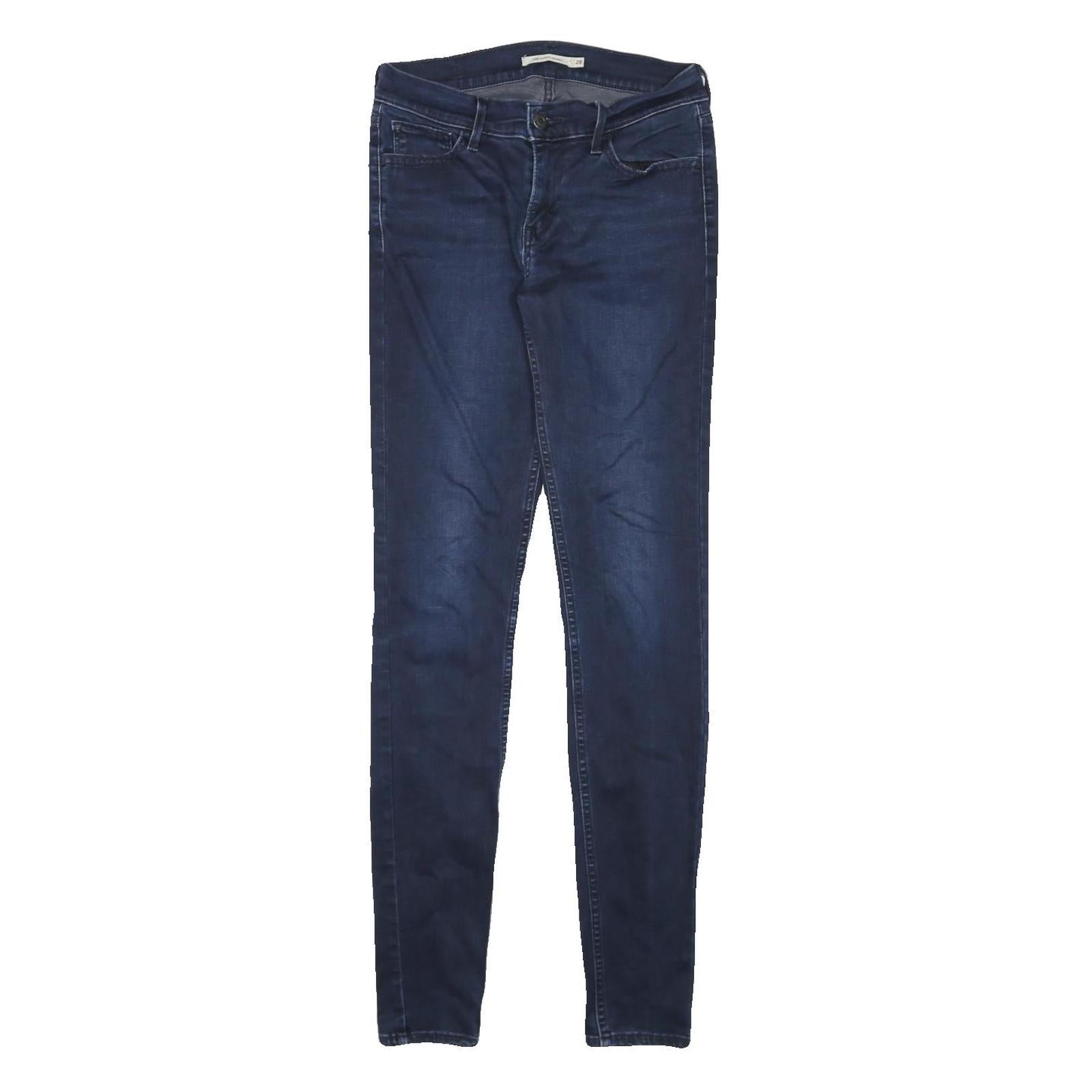 LEVI'S 710 Womens Slim Skinny Denim Dark Blue W26 L31 Stretch Cotton Blend Jeans