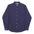 TOMMY HILFIGER Mens Blue & Red Check Shirt S Classic Fit Button Down