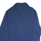 NIKE Mens Blue Plain Cotton Blend Jumper Full Zip Shawl Collar 2XL Sportswear