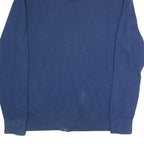 NIKE Mens Blue Plain Cotton Blend Jumper Full Zip Shawl Collar 2XL Sportswear