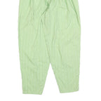 BLONDE 53 Womens Cotton Green Striped Relaxed Tapered Trousers W26 L27