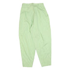 BLONDE 53 Womens Cotton Green Striped Relaxed Tapered Trousers W26 L27