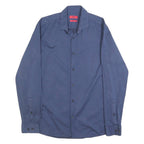 HUGO Mens Blue Cotton Shirt S Smart Casual Long Sleeve Button Collar