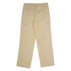 Cargo Mens Twill Trousers Beige Regular Straight W33 L34