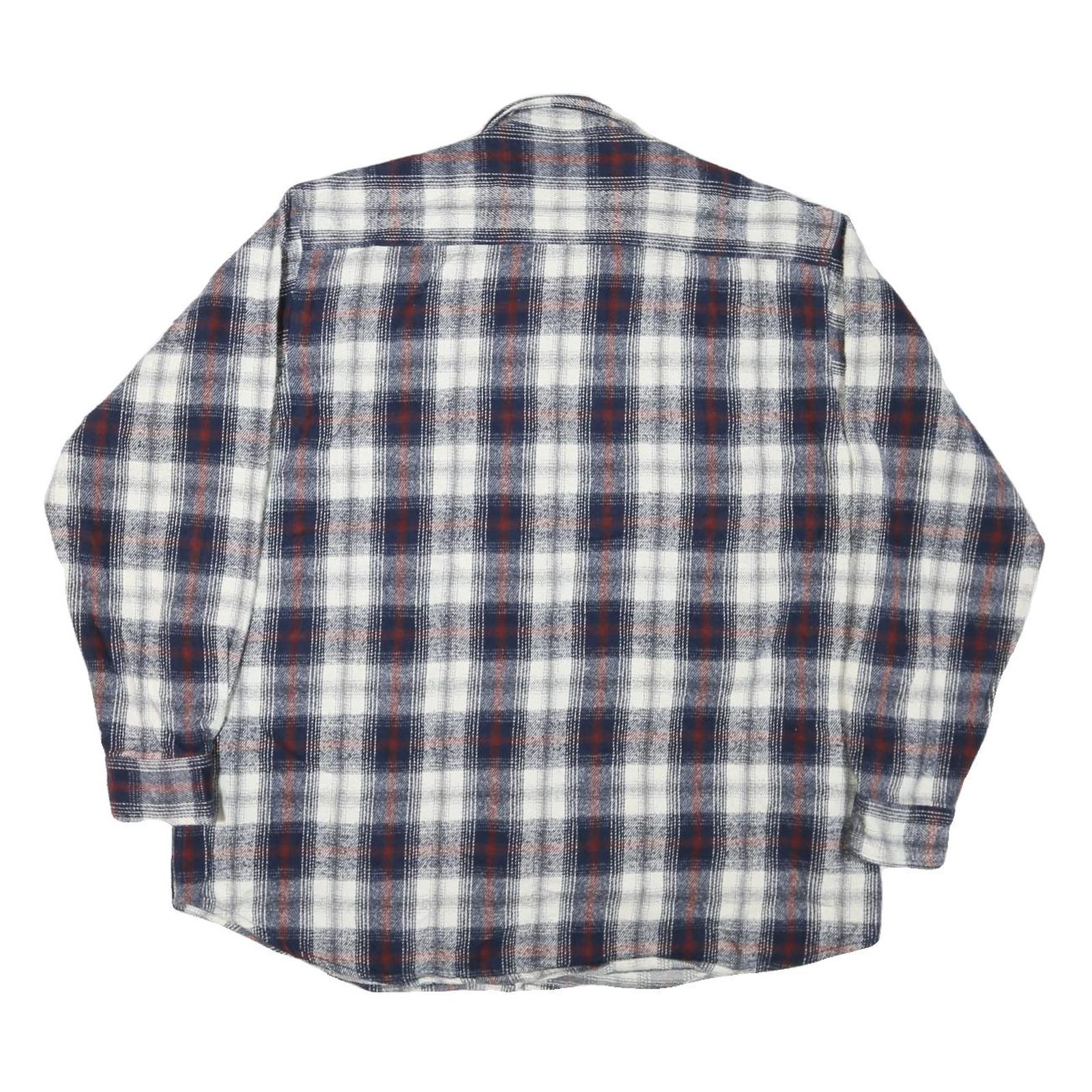 FIELD & STREAM Mens Blue & Red Plaid Shirt L Button Pocket Flannel Casual