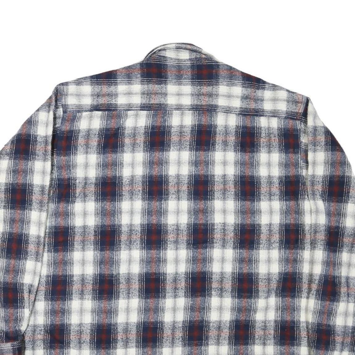 FIELD & STREAM Mens Blue & Red Plaid Shirt L Button Pocket Flannel Casual