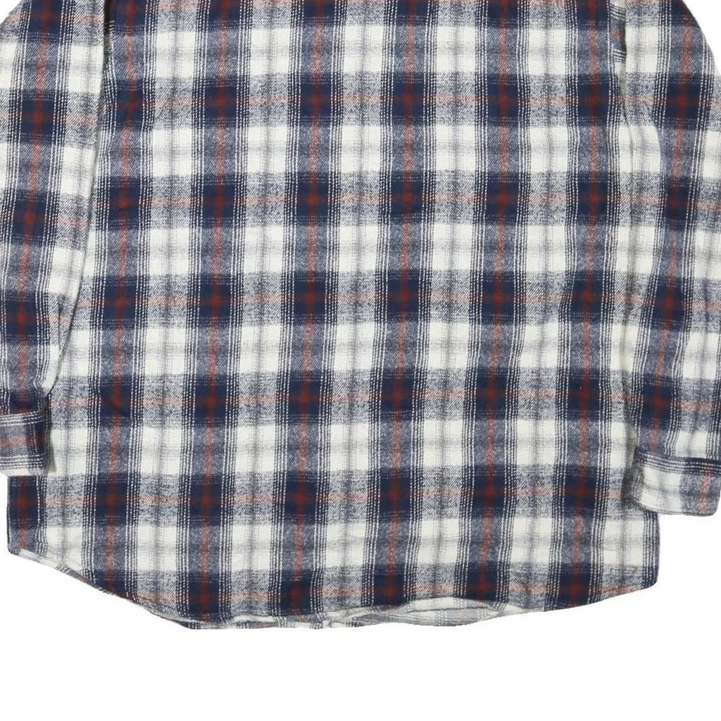 FIELD & STREAM Mens Blue & Red Plaid Shirt L Button Pocket Flannel Casual