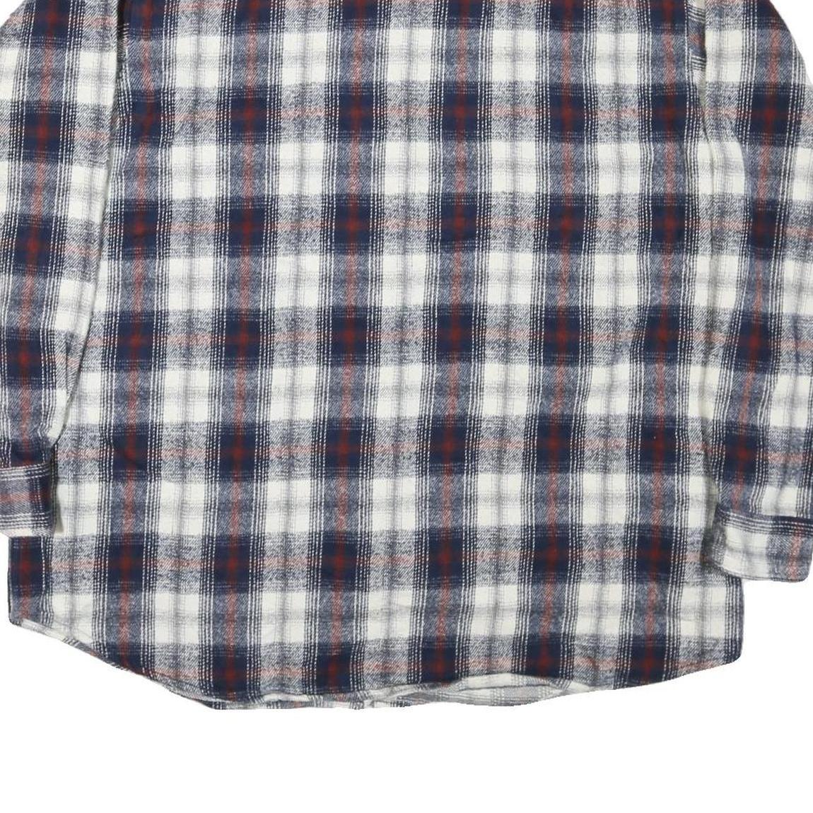 FIELD & STREAM Mens Blue & Red Plaid Shirt L Button Pocket Flannel Casual