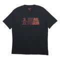 ORIGINAL PENGUIN Mens Black Cotton Blend T-Shirt L Short Sleeve Crew Neck Logo