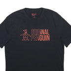 ORIGINAL PENGUIN Mens Black Cotton Blend T-Shirt L Short Sleeve Crew Neck Logo