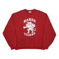 JERZEES Mens Red Marsh Tigers Crew Neck L Cotton Blend Sweatshirt