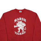 JERZEES Mens Red Marsh Tigers Crew Neck L Cotton Blend Sweatshirt