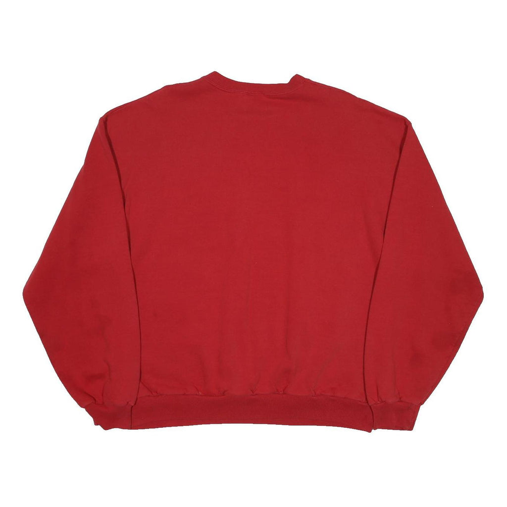 JERZEES Mens Red Marsh Tigers Crew Neck L Cotton Blend Sweatshirt