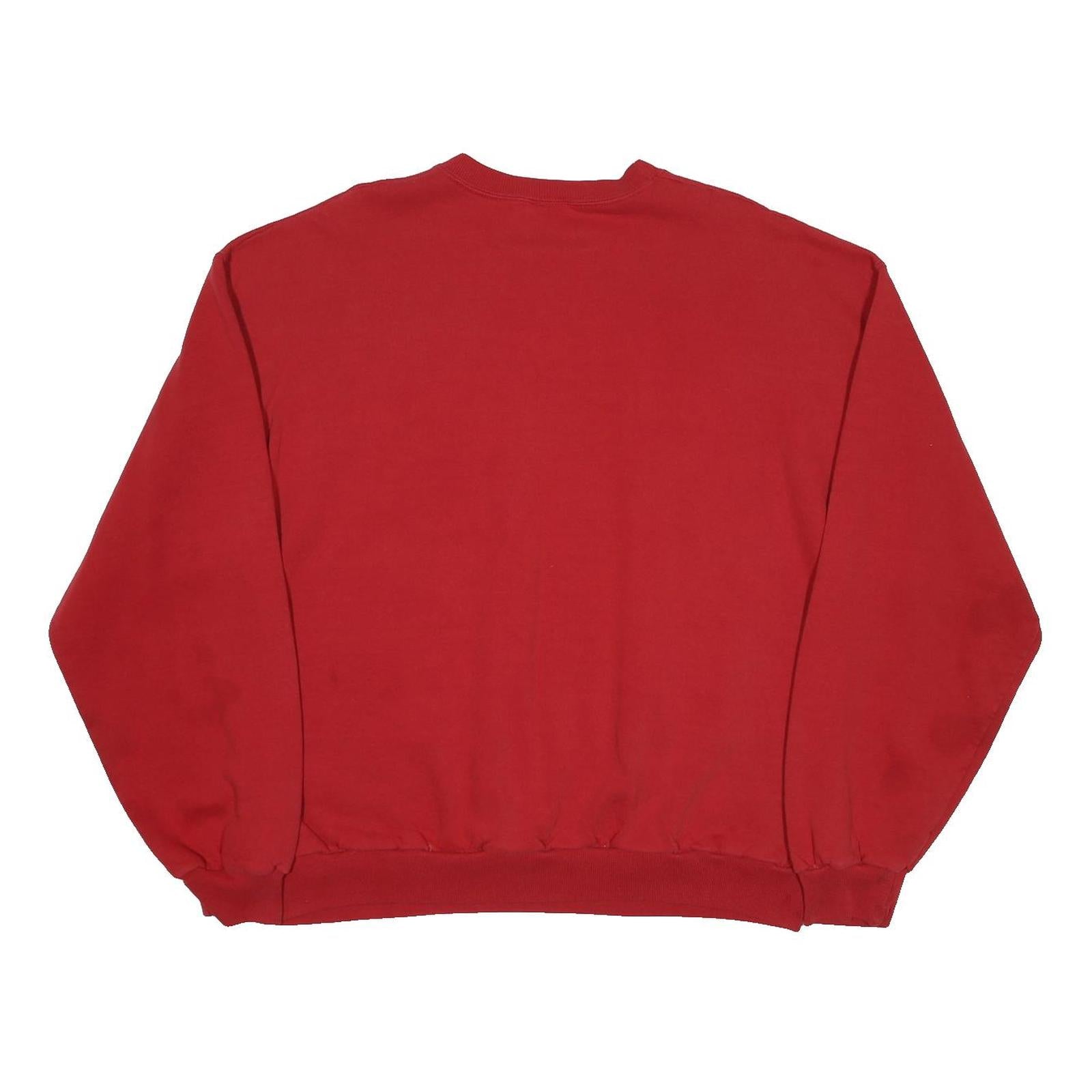 JERZEES Mens Red Marsh Tigers Crew Neck L Cotton Blend Sweatshirt