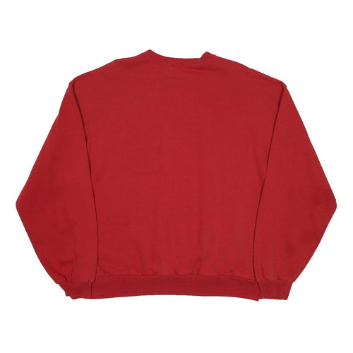 JERZEES Mens Red Marsh Tigers Crew Neck L Cotton Blend Sweatshirt