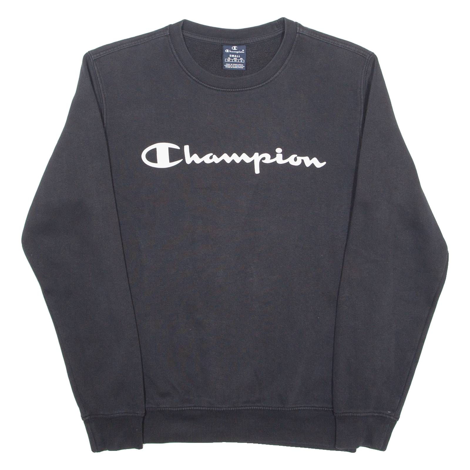 CHAMPION Mens Sweatshirt Black Crewneck S