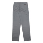 DICKIES Womens Cotton Blend Grey Slim Straight Trousers W27 L28 Workwear