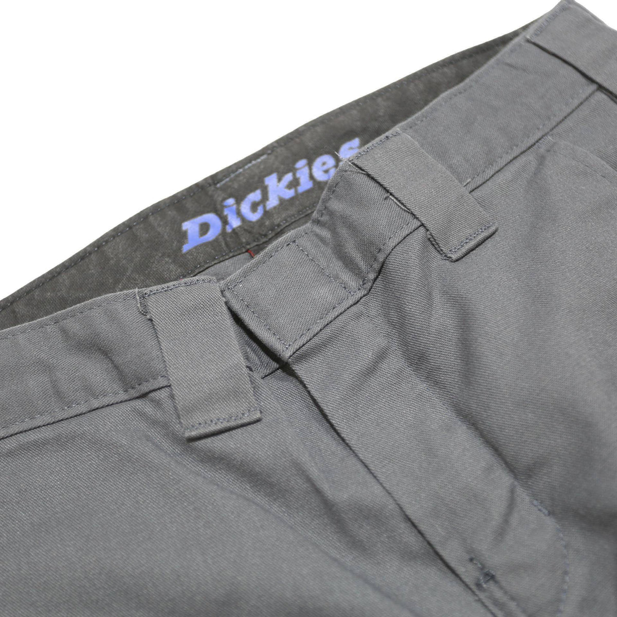 DICKIES Womens Cotton Blend Grey Slim Straight Trousers W27 L28 Workwear