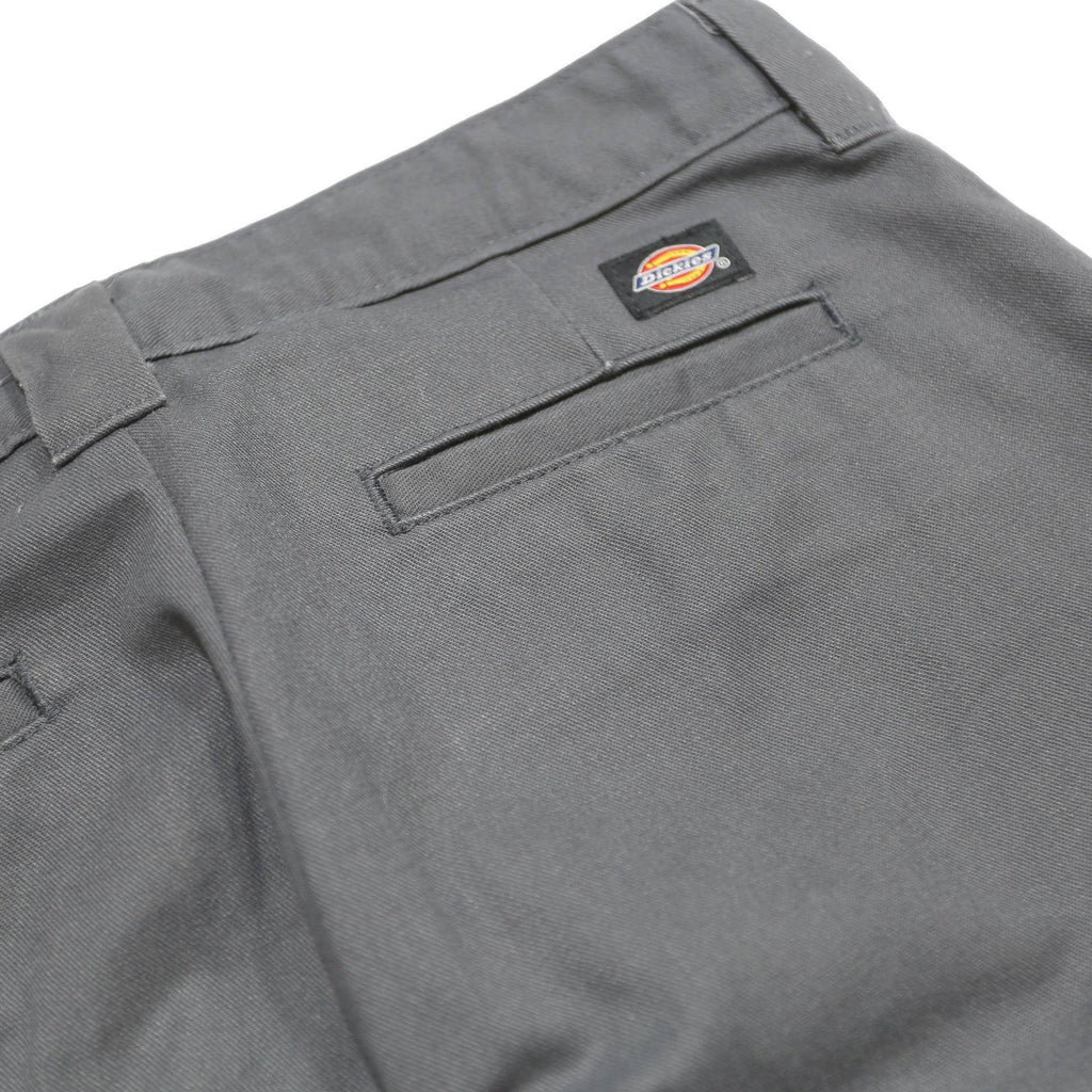 DICKIES Womens Cotton Blend Grey Slim Straight Trousers W27 L28 Workwear