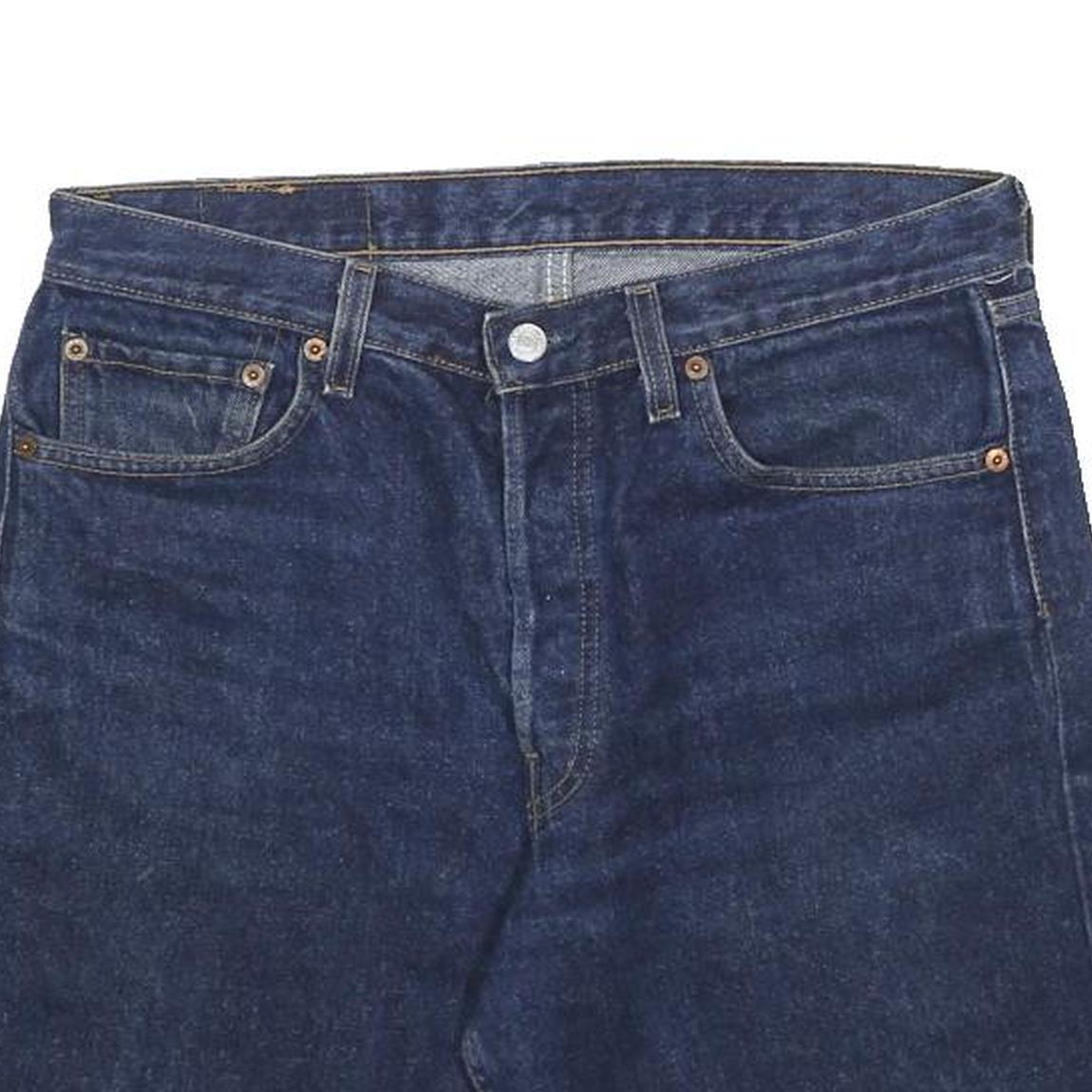 LEVI'S Mens Denim Blue Casual Cotton Shorts M W33 Cut-Off Raw Hem