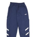 PUMA Mens Joggers Navy Blue S W26 L30 Regular Fit Tapered Leg Drawstring