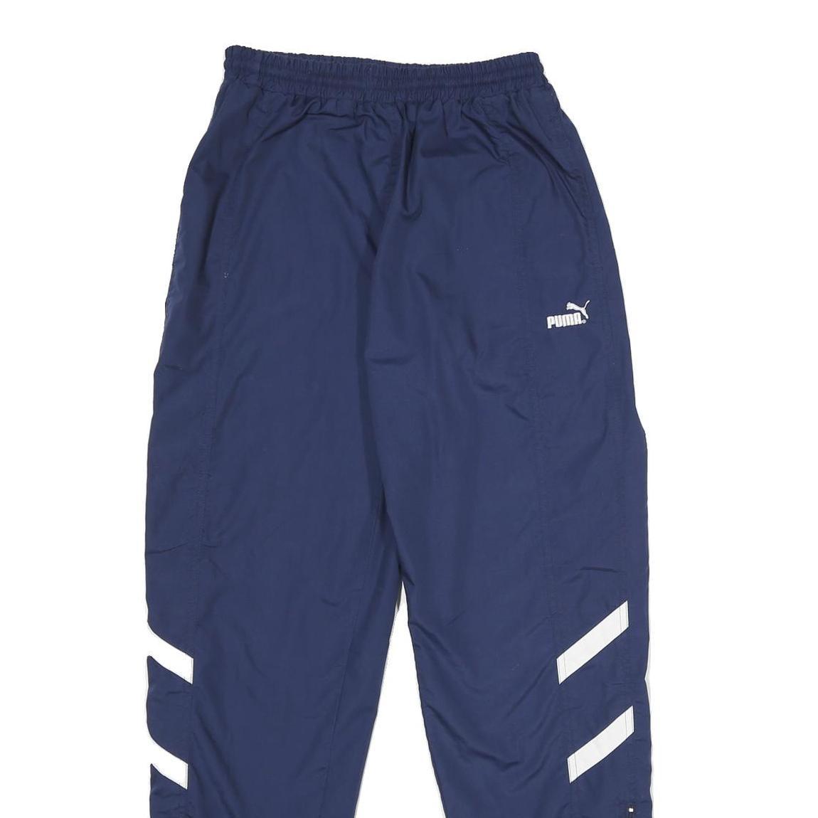 PUMA Mens Joggers Navy Blue S W26 L30 Regular Fit Tapered Leg Drawstring