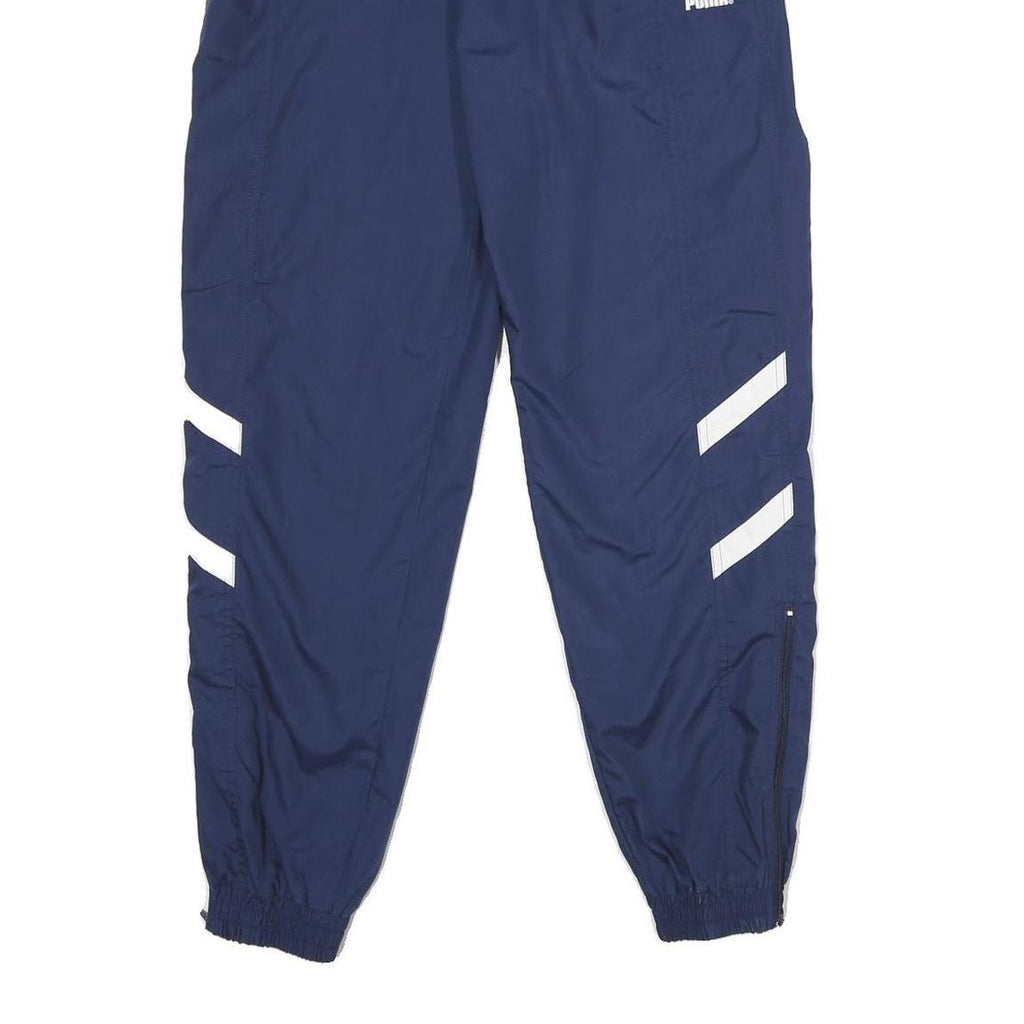 PUMA Mens Joggers Navy Blue S W26 L30 Regular Fit Tapered Leg Drawstring